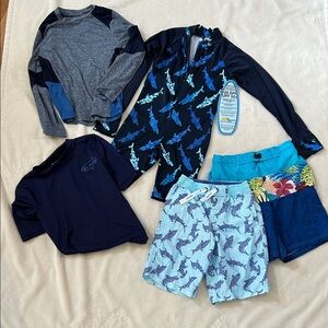 Kids Swim Set with Shark Print